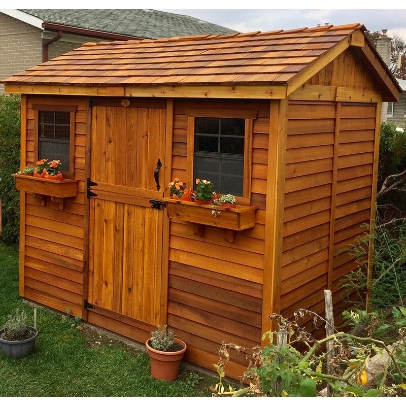 Cabin 9' wide x 6' deep wooden storage shed
