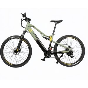 Bicicleta Mountain Millor  eléctrica de montaña 27,5", con 90Km de autonomía , doble suspensión, cambio Shimano 18 velocidades y doble disco de freno hidráulico.